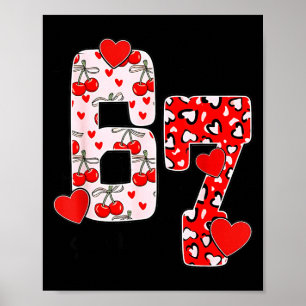 Frohe Valentinstag 67 Meme-Herzen Coquette-Schleif Poster