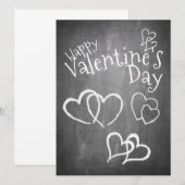 Frohe Valentinstag auf einer Tafel (Vorne/Hinten)