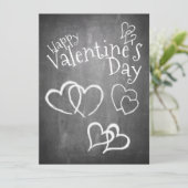 Frohe Valentinstag auf einer Tafel (Stehend Vorderseite)