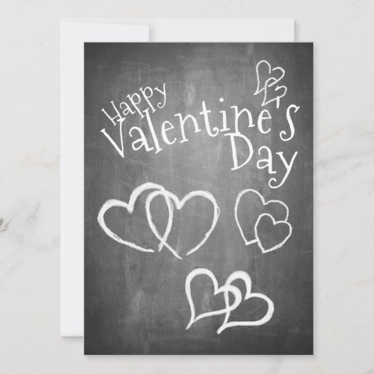 Frohe Valentinstag auf einer Tafel (Vorderseite)