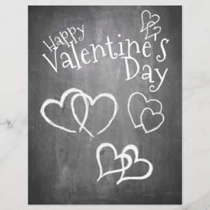 Frohe Valentinstag auf einer Tafel