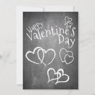 Frohe Valentinstag auf einer Tafel