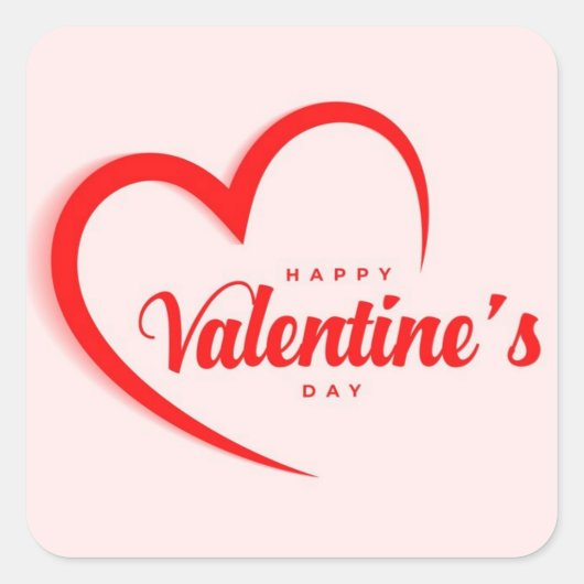 Frohe Valentinstag Aufkleber (Vorderseite)