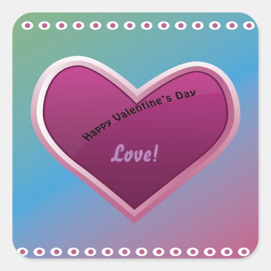 Frohe Valentinstag Aufkleber (Vorderseite)