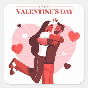 Frohe Valentinstag Aufkleber