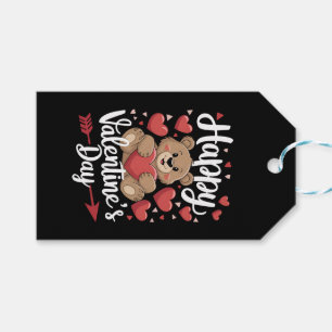 Frohe Valentinstag Bär Herz Süße Paare Geschenkanhänger