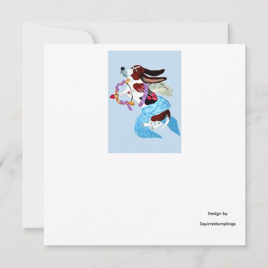 Frohe Valentinstag Basset Hündchen Karte (Rückseite)