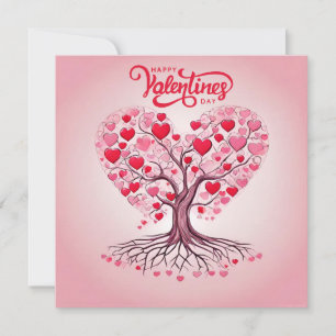 Frohe Valentinstag Baum der Liebe  Feiertagskarte