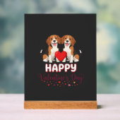 Frohe Valentinstag Beagle Paar Acrylschild (Neutral)