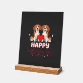 Frohe Valentinstag Beagle Paar Acrylschild (Winkel)