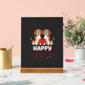 Frohe Valentinstag Beagle Paar Acrylschild (Hochzeit)