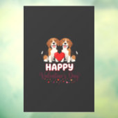 Frohe Valentinstag Beagle Paar Fensteraufkleber (Blatt 3)