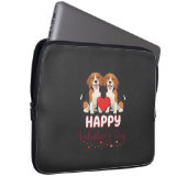 Frohe Valentinstag Beagle Paar Laptopschutzhülle (Vorne Rechts)