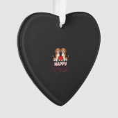 Frohe Valentinstag Beagle Paar Ornament (Vorderseite)