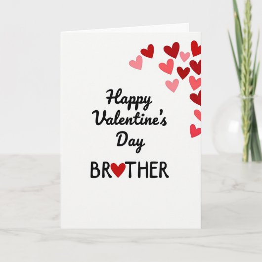 Frohe Valentinstag Bruder Karte (Vorderseite)