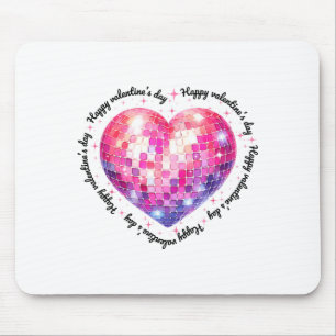 Frohe Valentinstag Coquette Nk Disco Ball Herz Mousepad