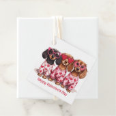 Frohe Valentinstag Dachshund-Hunde Geschenkanhänger (Beispiel)