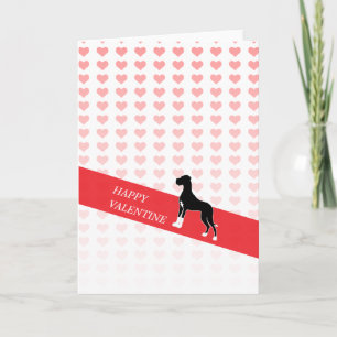 Frohe Valentinstag Deutsche Dogge Feiertagskarte