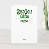 Frohe Valentinstag | Disc Golf Thema Karte (Rückseite)