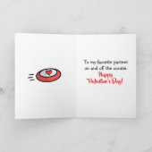 Frohe Valentinstag | Disc Golf Thema Karte (Innenseite)