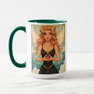 Frohe Valentinstag Engel Mädchen Personalisiert Tasse