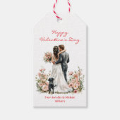 Frohe Valentinstag Foto-Illustration Neuvermählte Geschenkanhänger (Vorderseite)