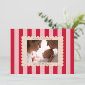 Frohe Valentinstag Fotografie Modern Feiertagskarte (Stehend Vorderseite)