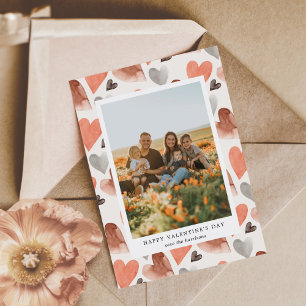 Frohe Valentinstag-Fotogrußkarte zum Feiertag Feiertagskarte