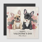 Frohe Valentinstag Französische Bulldogge Magnet (Vorne/Hinten)