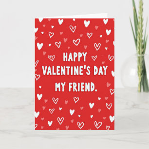 Frohe Valentinstag Freund Herzen Karte