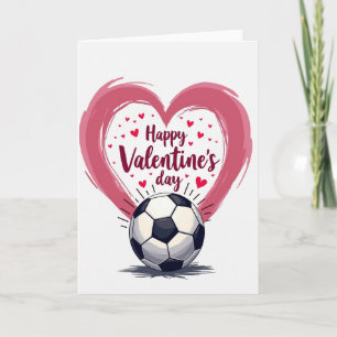 Frohe Valentinstag Fußballkarte Karte