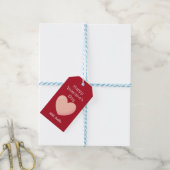 Frohe Valentinstag-Geschenkkarte Geschenkanhänger (Mit Garn)