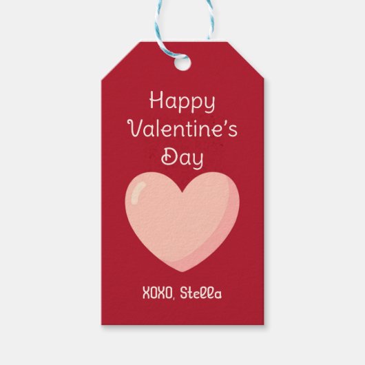 Frohe Valentinstag-Geschenkkarte Geschenkanhänger (Vorderseite)