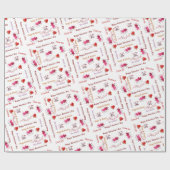 Frohe Valentinstag-Geschenkpapier Paar Herzen Geschenkpapier (Flach)