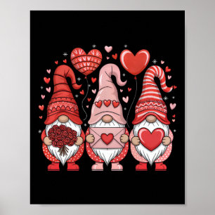 Frohe Valentinstag Gnome Herz Süße Liebe Valen Poster
