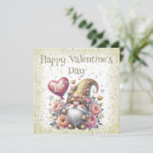 Frohe Valentinstag-Gnome Karte (Stehend Vorderseite)