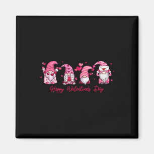 Frohe Valentinstag-Gnome Mit Herz Niedlicher Gnome Magnet