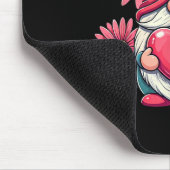 Frohe Valentinstag-Gnome mit Leopard-Sonnenblume Mousepad (Ecke)