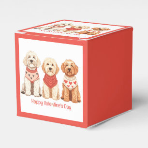 Frohe Valentinstag Goldendoodle Hunde Geschenkschachtel