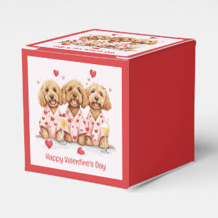 Frohe Valentinstag Goldendoodle Hunde Geschenkschachtel