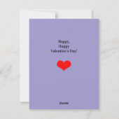 Frohe Valentinstag Grußkarte Feiertagskarte (Rückseite)