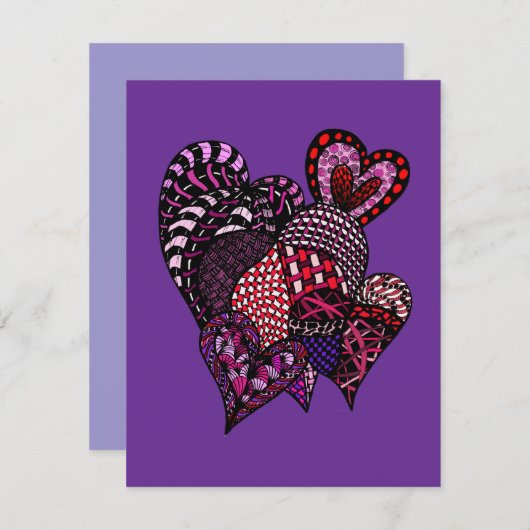 Frohe Valentinstag Grußkarte Feiertagskarte (Vorne/Hinten)