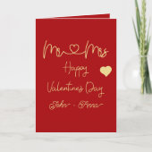 Frohe Valentinstag, Herr und Frau Feiertagskarte (Vorderseite)