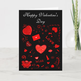 Frohe Valentinstag! Herz, хохо, Liebesdekoration A Karte