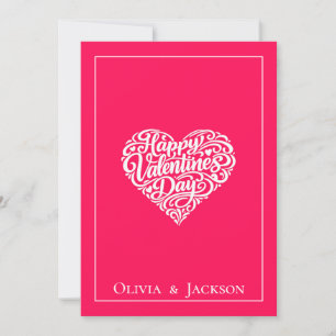 Frohe Valentinstag Herz Design Grußkarte Karte