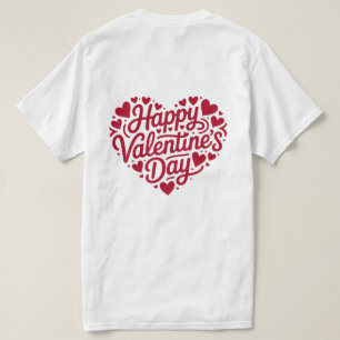 Frohe Valentinstag Herz-Typografie – Rote Liebe T-Shirt