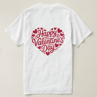 Frohe Valentinstag Herz-Typografie – Rote Liebe  T-Shirt