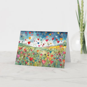 Frohe Valentinstag-Herzen Feiertagskarte