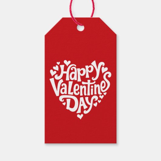 Frohe Valentinstag-Herzen Geschenkanhänger (Vorderseite)