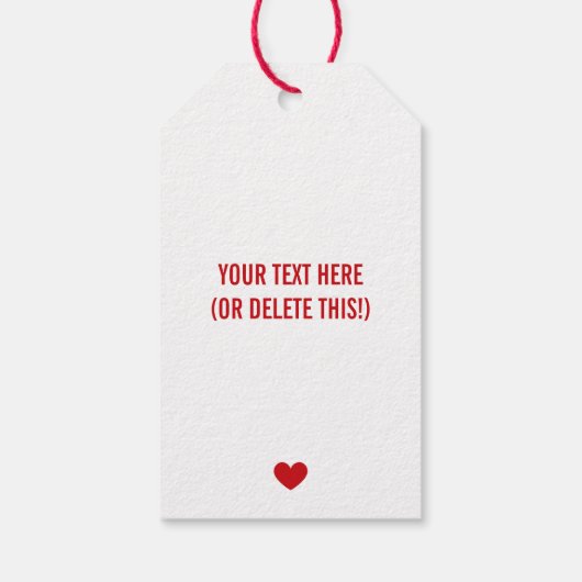 Frohe Valentinstag-Herzen Geschenkanhänger (Rückseite)